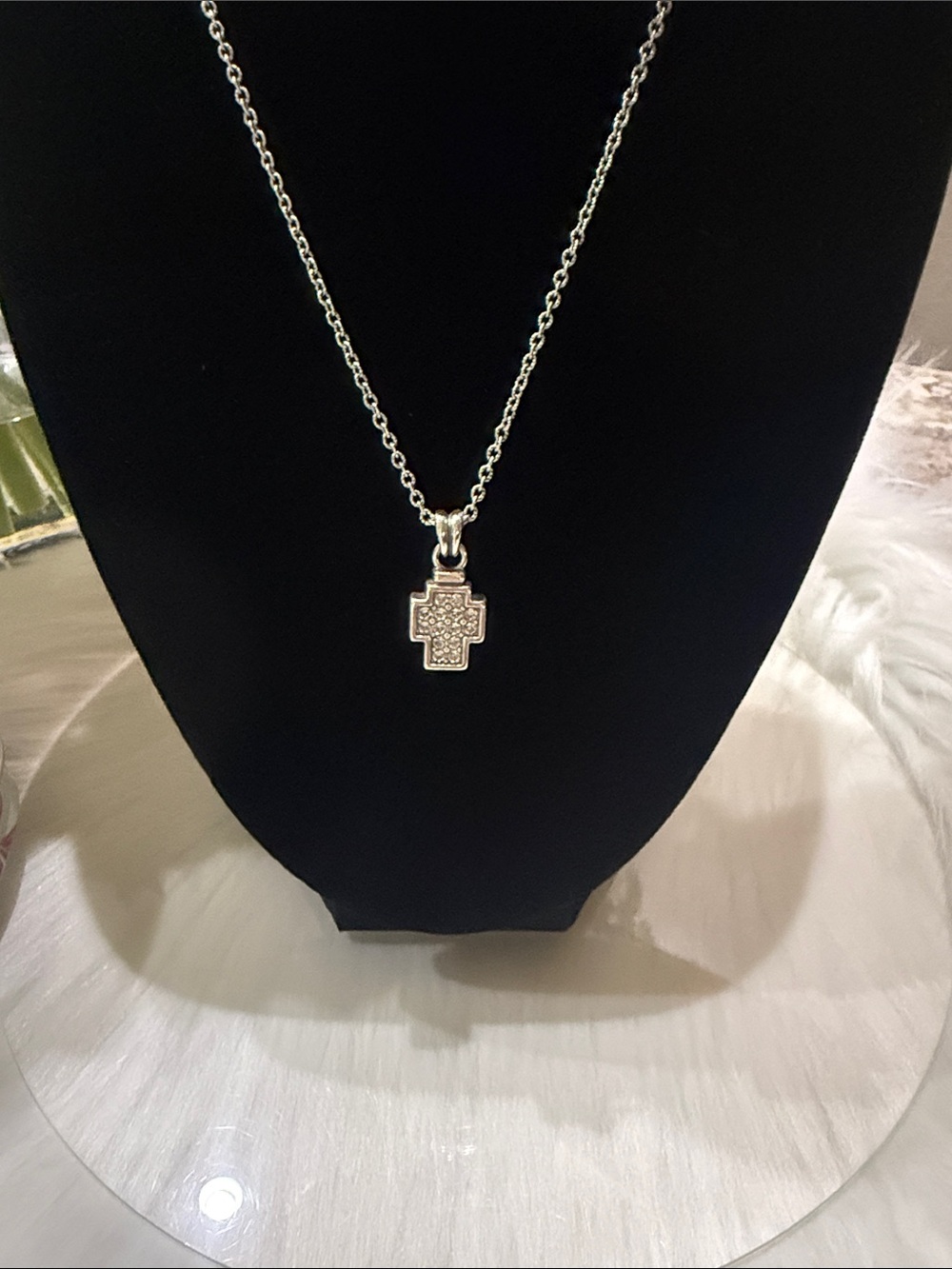 ♥️🆕 Brighton Meridian Zenith Silver Cross Pendant Necklace NWT